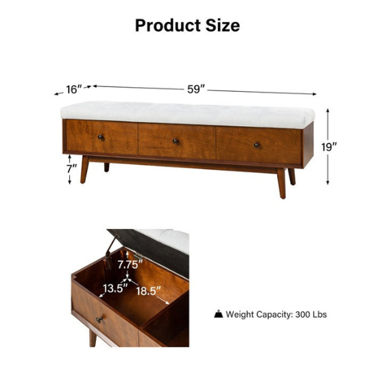 Rustic Mango Modern Solid Wooden Bench In Honey Finish thumbnail 8