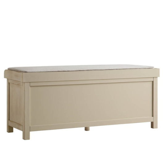 Rustic Mango Indian Style Carving Wooden Bench In Natural White Finish thumbnail 9