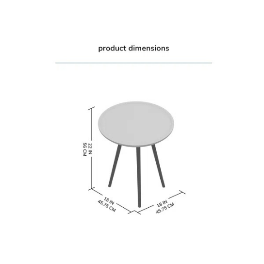 Rustic Mango Solid Wooden With Round Shape Side Table In Walnut Finish thumbnail 6