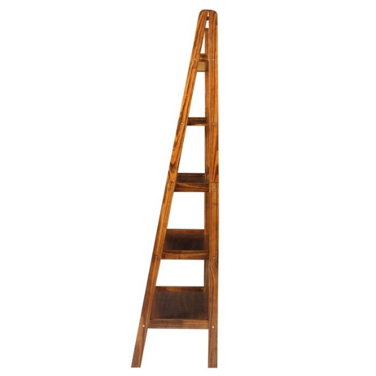 Rustic Mango Solid Wooden Open Bookcase In Honey Finish thumbnail 5