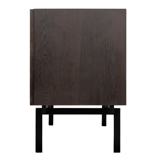 Rustic Mango 3 Door Solid Wooden Sideboard In Dark Walnut Finish thumbnail 4