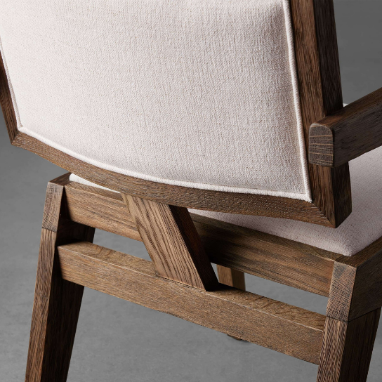 Rustic Mango Solid Wooden Chair with Sitting or Back Rest Cousins In Light Walnut Finish thumbnail 5