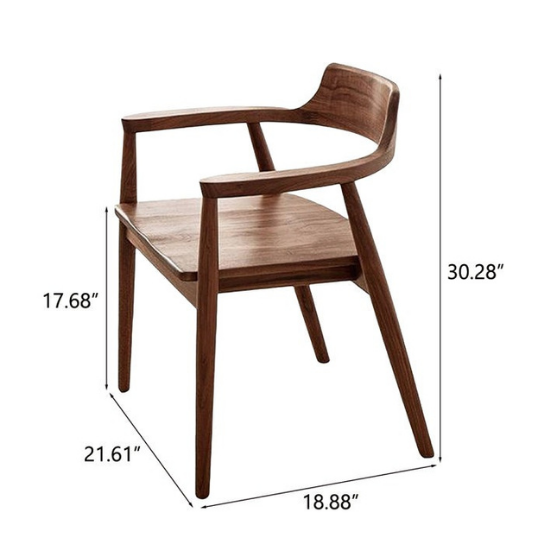 Rustic mango Solid Wooden Chair In Honey Finish thumbnail 6