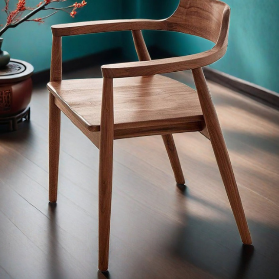 Rustic mango Solid Wooden Chair In Honey Finish thumbnail 4