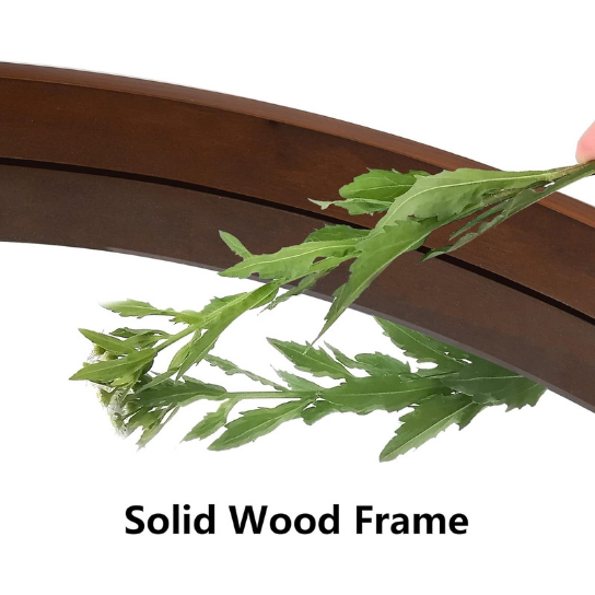 Rustic Mango Solid Wooden  Round Shape Wooden Frame In Honey Finish For Living Room thumbnail 5