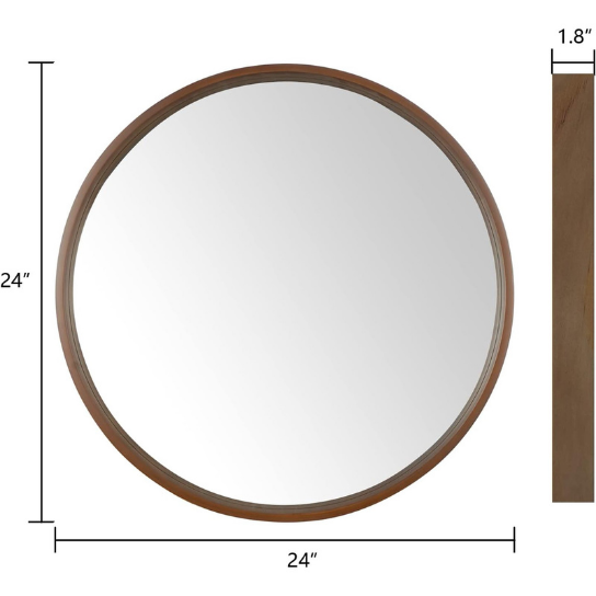 Rustic Mango Solid Wooden  Round Shape Wooden Frame In Honey Finish For Living Room thumbnail 6