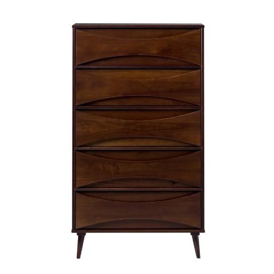 Rusitc Mango Single Chest of Drawers With 5 Drawers In Honey Matte Finish thumbnail 2