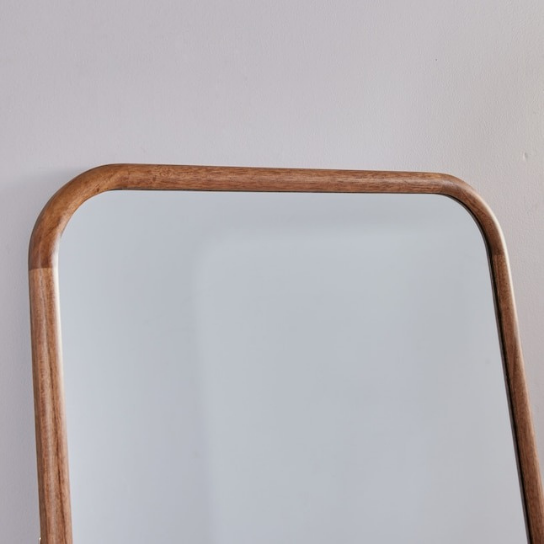 Rustic Mango Solid Wooden Mirror Frame in Simple Form With Honey Finish thumbnail 5