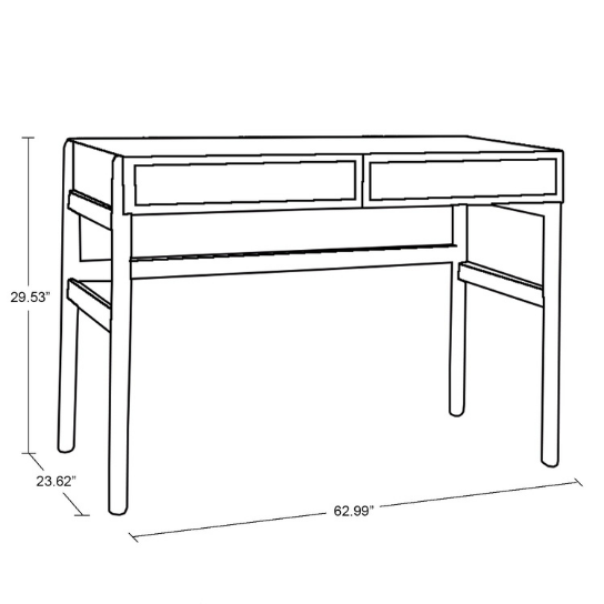 Rustic Mango Exotic Solid Wooden Study Table In Honey With Dark Honey Finish thumbnail 6