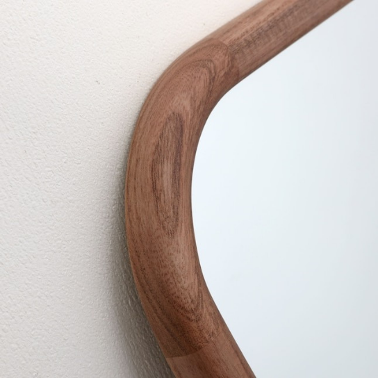 Rustic Mango Solid Wooden Mirror Frame in Simple Form With Honey Finish thumbnail 13