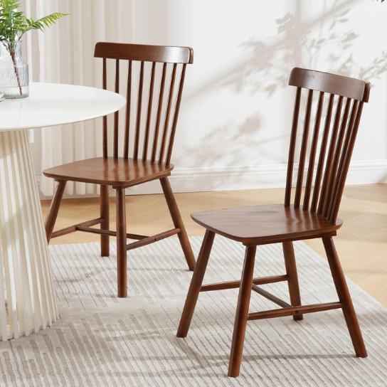 Rustic mango Classical Solid Wooden Chair In Vintage Style With Honey Finish thumbnail 2