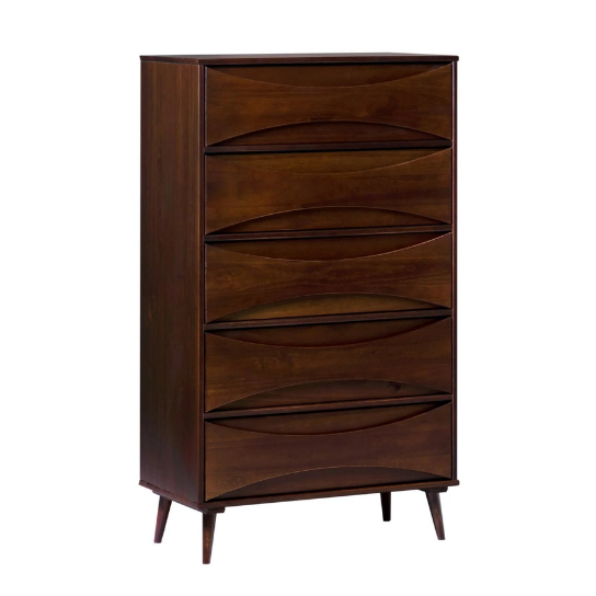 Rusitc Mango Single Chest of Drawers With 5 Drawers In Honey Matte Finish thumbnail 3