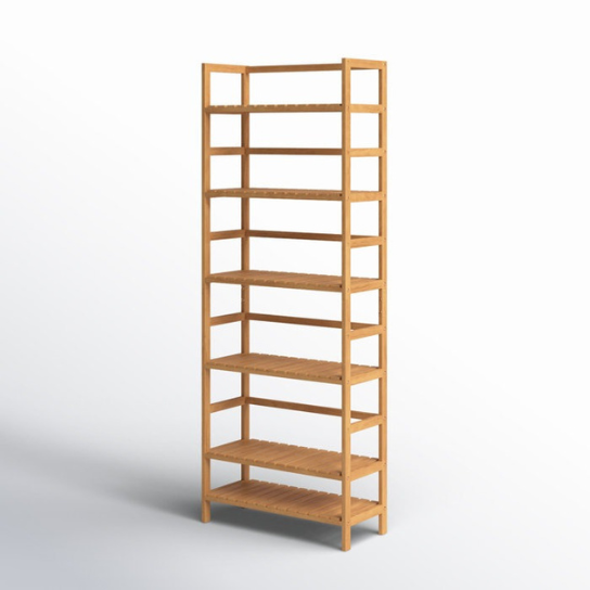 Rustic Mango Solid Wooden Light Weight Mango Wood  Bookshelf In Natural Finish thumbnail 2