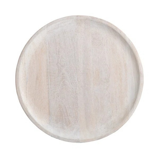 Rustic Mango Solid Wooden With Round Shape Side Table In Walnut Finish thumbnail 10