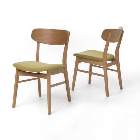 Rustic Mango Solid Wooden Set of Two Chair With Sitting In Natural Finish thumbnail 2