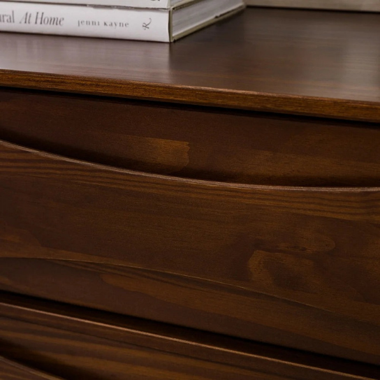Rusitc Mango Single Chest of Drawers With 5 Drawers In Honey Matte Finish thumbnail 4