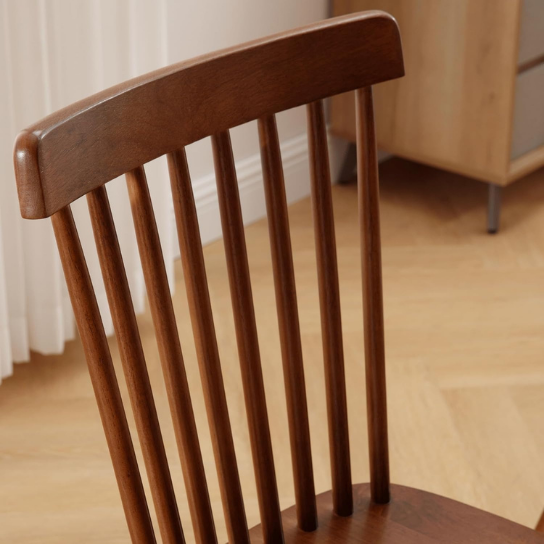 Rustic mango Classical Solid Wooden Chair In Vintage Style With Honey Finish thumbnail 5