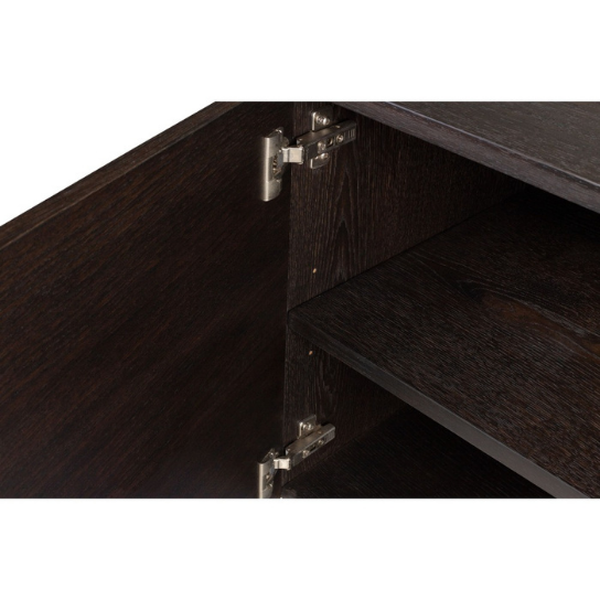 Rustic Mango 3 Door Solid Wooden Sideboard In Dark Walnut Finish thumbnail 11