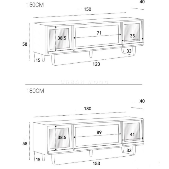 Rustic Mango Solid Wooden TV Cabinet With Glass or Cane In Honey Finish thumbnail 10