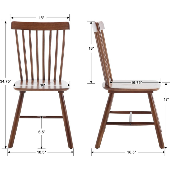 Rustic mango Classical Solid Wooden Chair In Vintage Style With Honey Finish thumbnail 7
