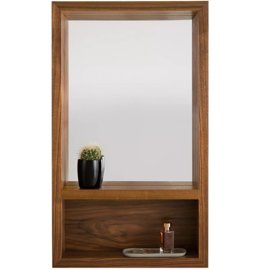 Rustic Mango Solid Wooden Natural Honey Matte Finish Mirror With Back MDF thumbnail 2