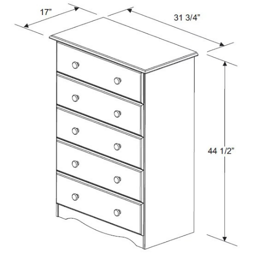 Rustic Mango Solid Wooden Chest of Drawers With 5 Drawers In Honey Matte Finish thumbnail 2