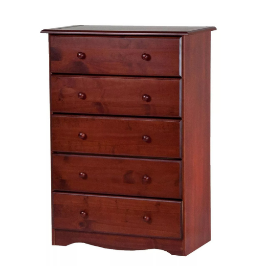 Rustic Mango Solid Wooden Chest of Drawers With 5 Drawers In Honey Matte Finish thumbnail 3