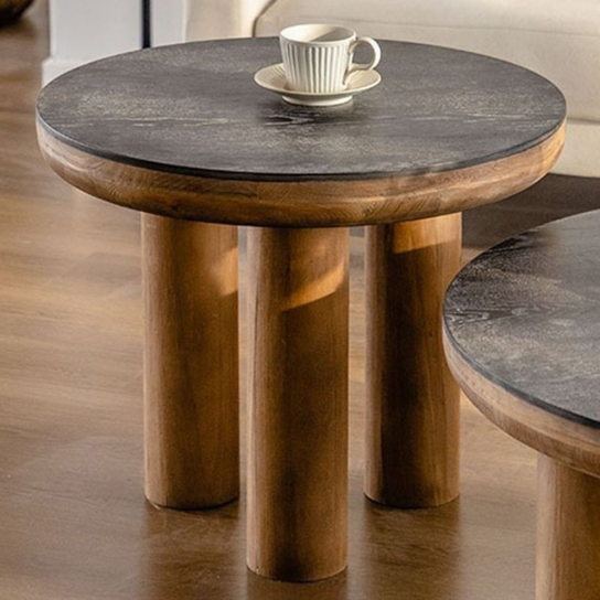 Rustic Mango Coffee Table With Black Top or Honey Finish thumbnail 3