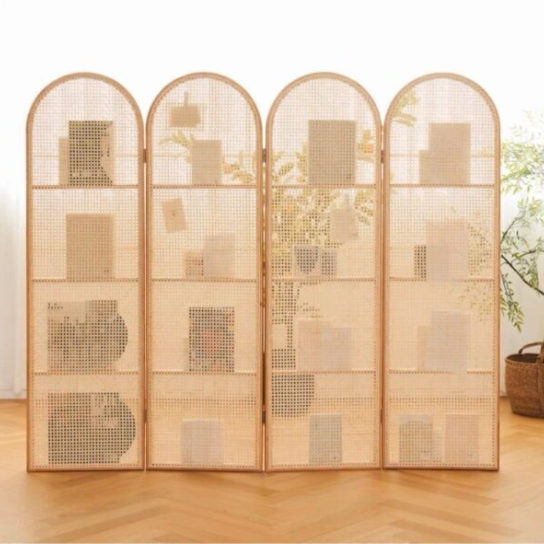 Rustic Mango Solid Wooden Open Classic Bookcase With Paper Holder In natural Finish thumbnail 4
