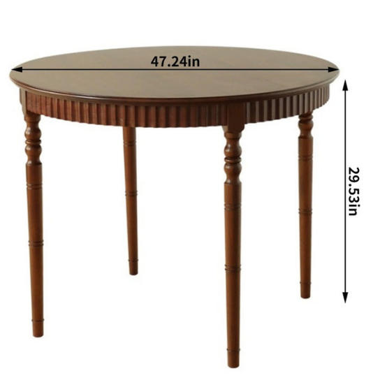 Rustic Mango Solid Wooden Dining Table In Vintage Style In Honey Finish thumbnail 6