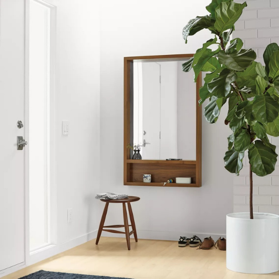Rustic Mango Solid Wooden Natural Honey Matte Finish Mirror With Back MDF
