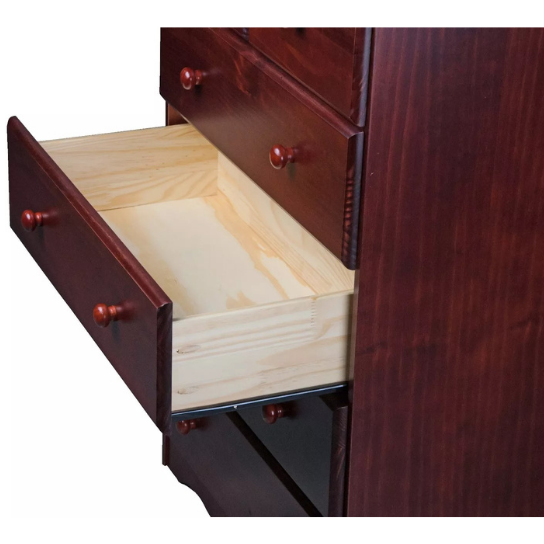 Rustic Mango Solid Wooden Chest of Drawers With 5 Drawers In Honey Matte Finish thumbnail 5