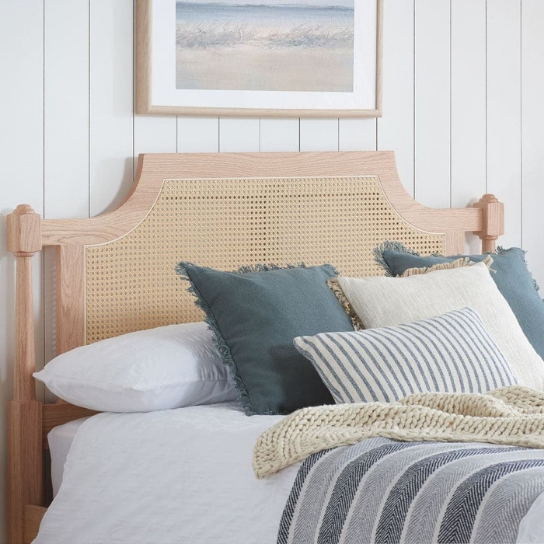 Rustic Mango Solid Wooden Beds in Natural Cane Finish thumbnail 2