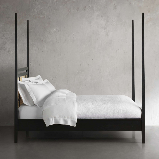Rustic Mango Heritage Wooden Beds In Black Cane Finish thumbnail 3