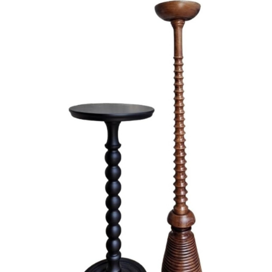 Rustic Mango Single Standing Bedside Table in Black Finish thumbnail 4