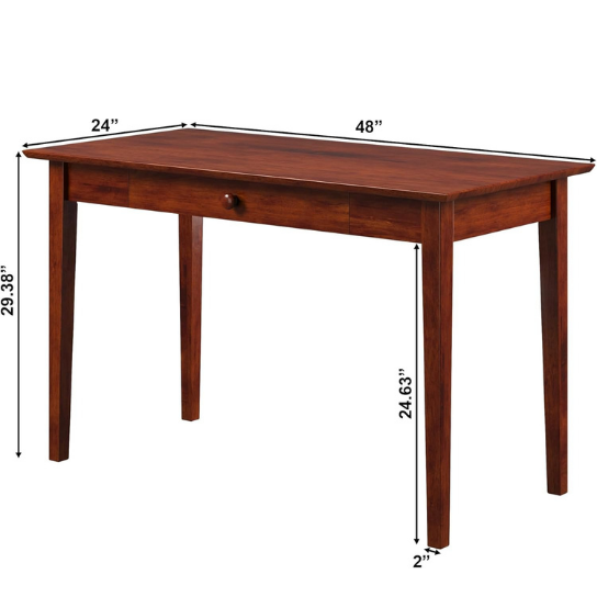 Rustic Mango Solid Wooden Classic Study Table In Honey Finish thumbnail 5