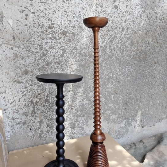Rustic Mango Single Standing Bedside Table in Black Finish thumbnail 5