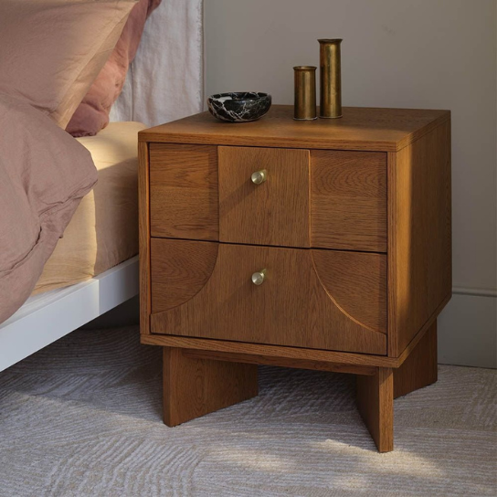 Rustic Mango Solid Wooden Modern Design Bedside In Honey Finish thumbnail 2