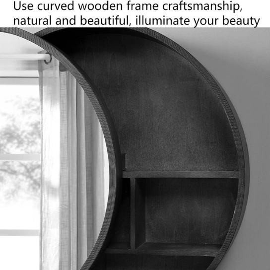 Rustic Mango Solid Wooden Round Shape Mirror In Solid Wooden thumbnail 2