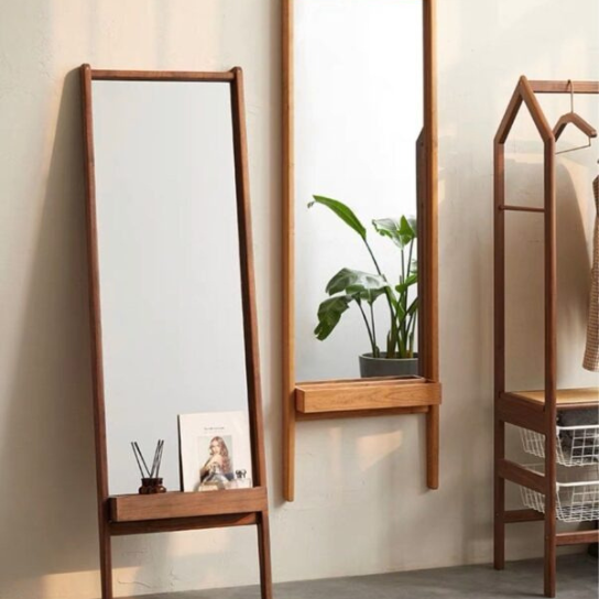 Rustic Mango Solid Wooden Hanged Mirror Frame In Multicolor