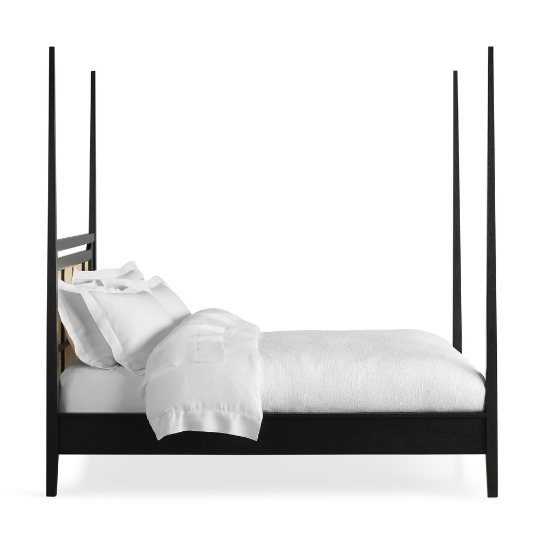 Rustic Mango Heritage Wooden Beds In Black Cane Finish thumbnail 7