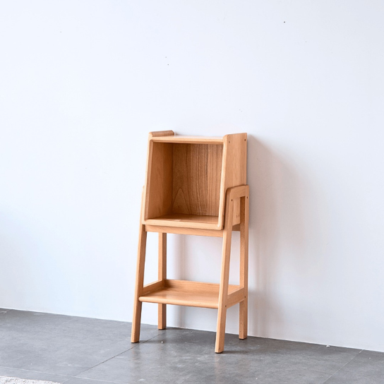 Rustic Mango Mini Wooden Bookshelf With Storage Option In Natural Finish thumbnail 4