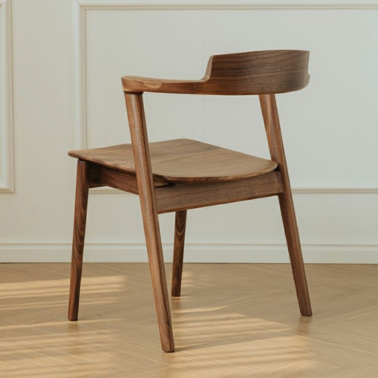 Rustic Mango Solid Wooden Dining Chair In Honey Matte Finish thumbnail 2