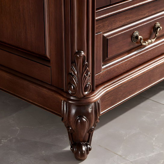 Rustic Mango Indiana Wooden Wardrobe In Dark Honey Finish ( Mango Wood ) thumbnail 5