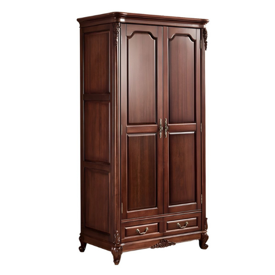 Rustic Mango Indiana Wooden Wardrobe In Dark Honey Finish ( Mango Wood ) thumbnail 6