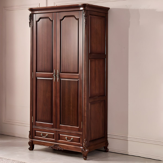 Rustic Mango Indiana Wooden Wardrobe In Dark Honey Finish ( Mango Wood ) thumbnail 7