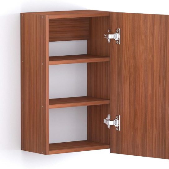 Rustic Mango Solid Wooden Mirror With Back MDF With Shelf ( Light Honey Finish  ) thumbnail 4