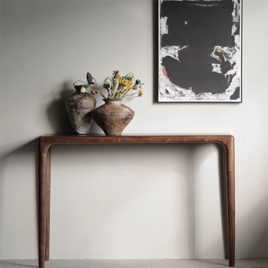 Rustic Mango Solid Wooden Console table In Honey Finish thumbnail 3
