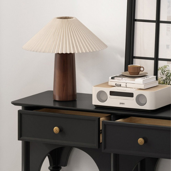 Rustic Mango Solid Wooden Vintage Console Table In Black Finish With 3 Drawers thumbnail 3