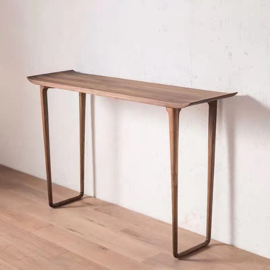 Rustic Mango Light Weight Solid Wooden Console Table In Honey Finish thumbnail 3